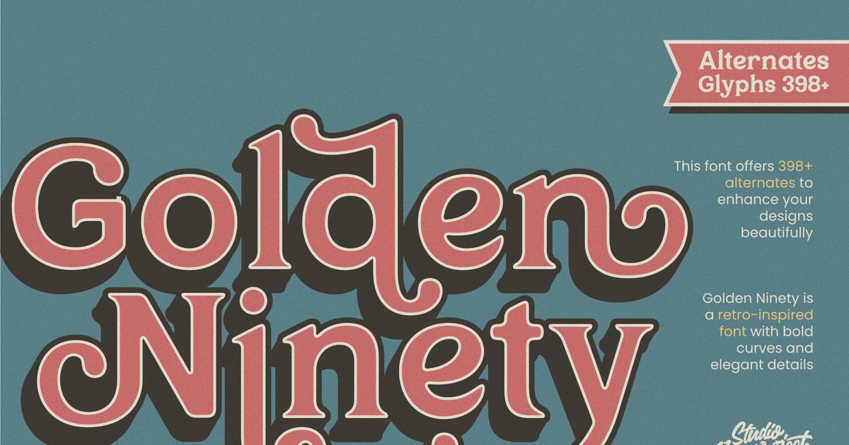 Golden Ninety现代优雅的字体