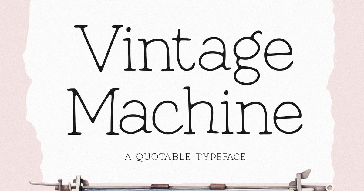 Vintage Machine – Typewritter 字体标志字体
