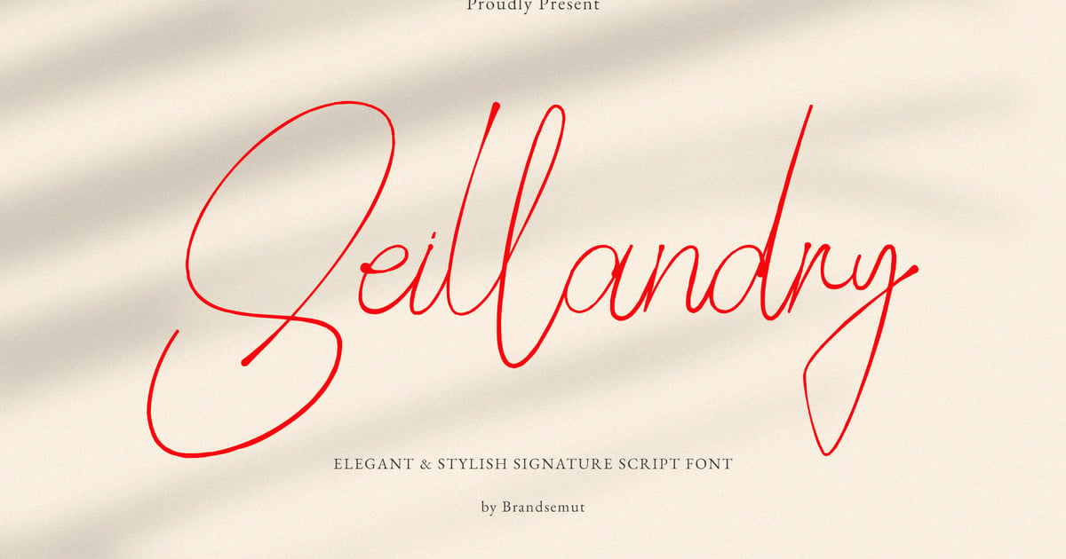 Seillandry——现代优雅的手写字体
