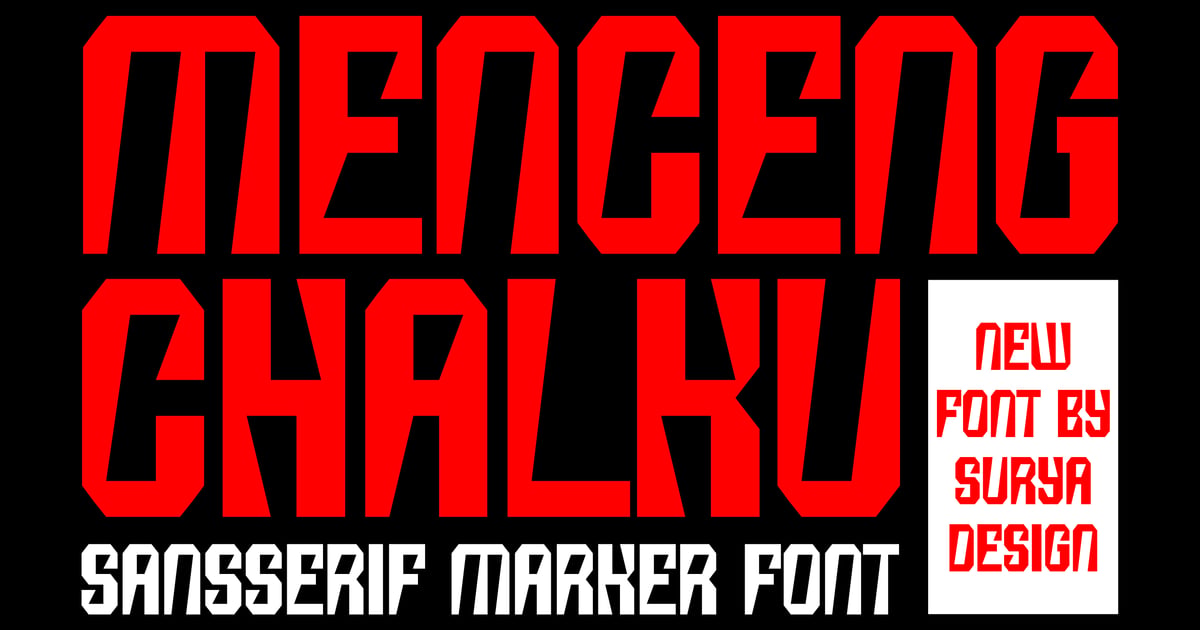 Menceng Chalku – 现代字体
