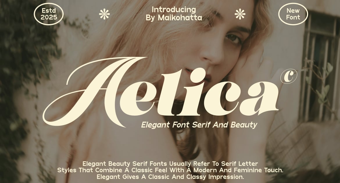 Aelica –优雅的衬线字体