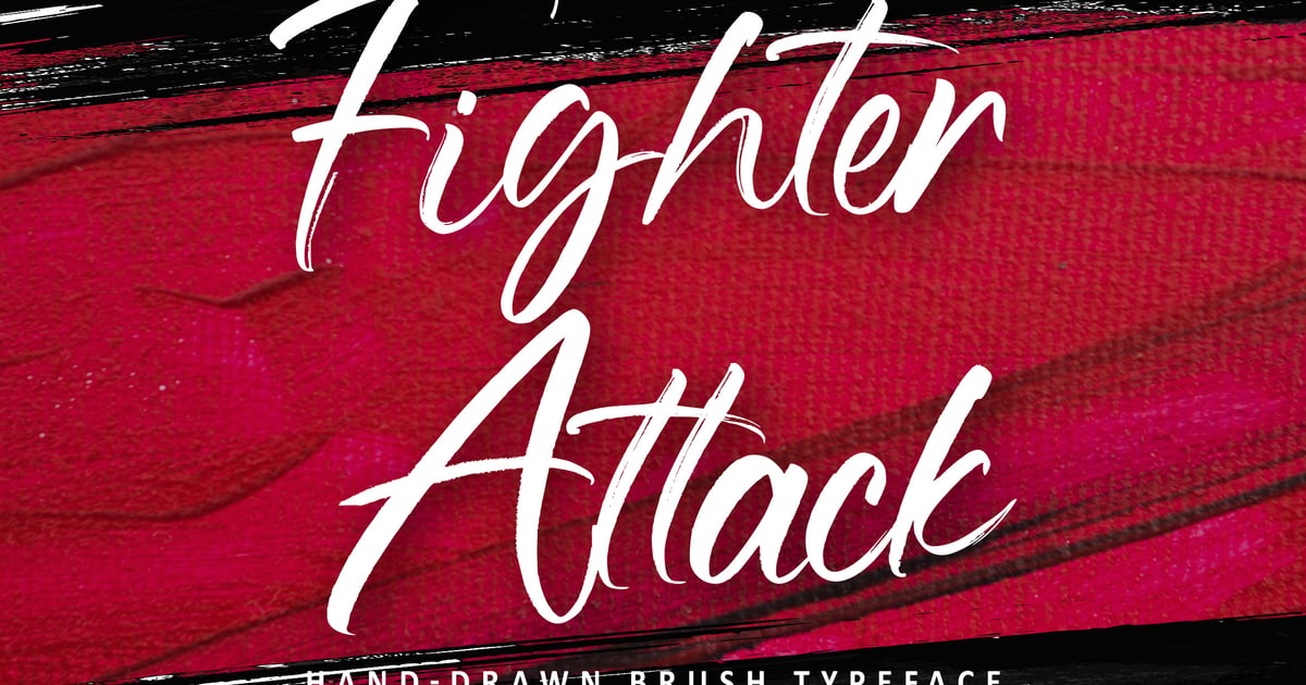 Fighter Attack手写毛笔字体