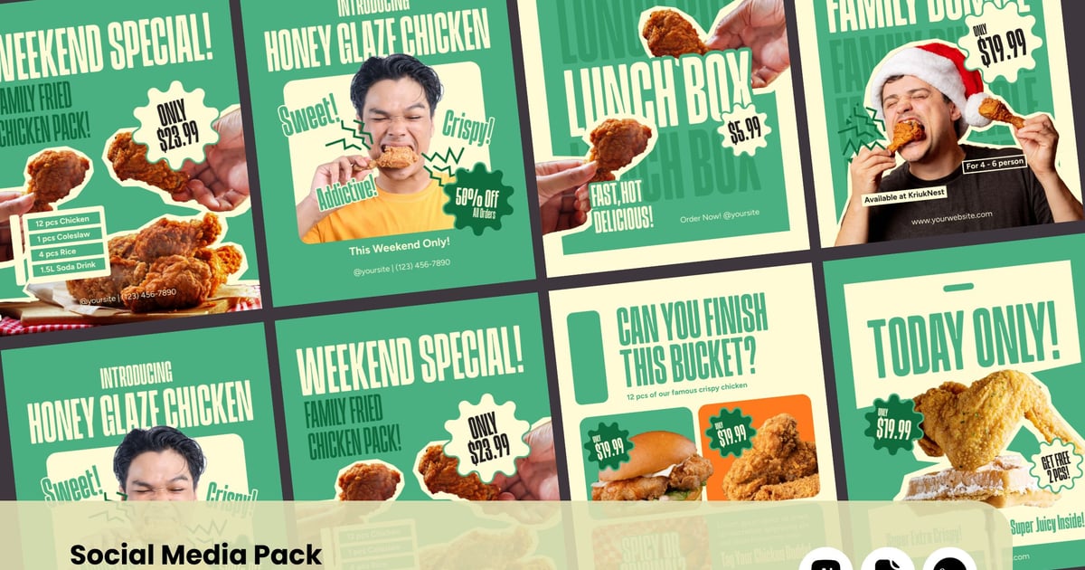 捆绑食品促销 - Instagram 帖子包