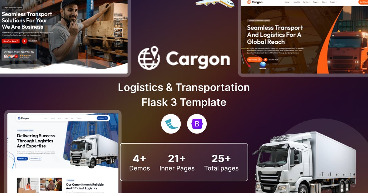 Cargon – 物流、货物和运输 Flask 3