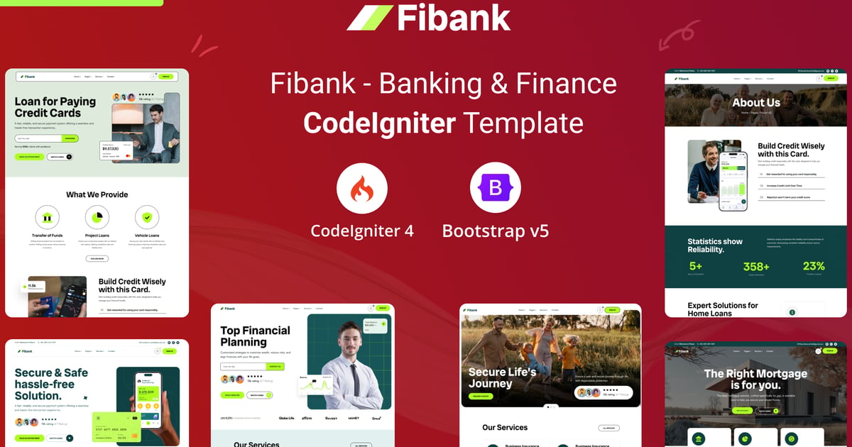 Fibank – 银行与金融 CodeIgniter 模板