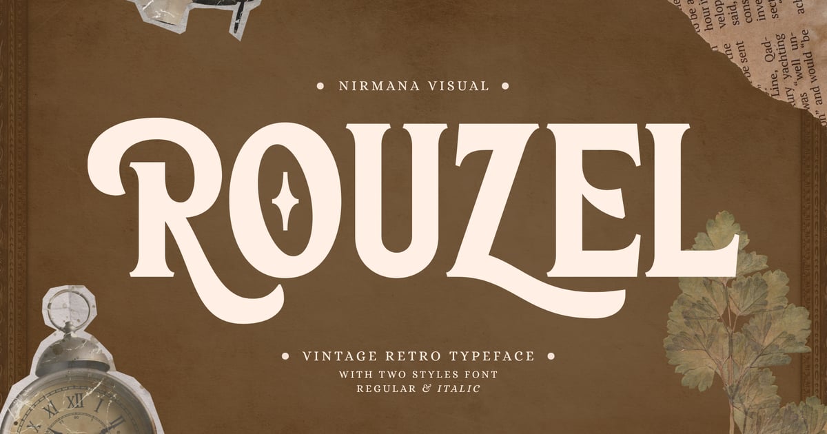 Rouzel Vintage – 复古标志字体