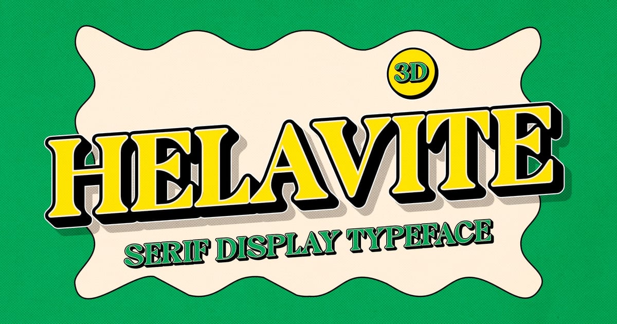 Helavite 现代优雅的3D字体