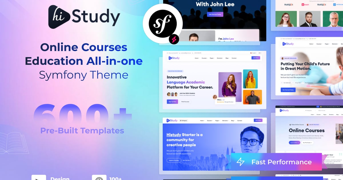 HiStudy 在线课程和教育 Symfony 模板
