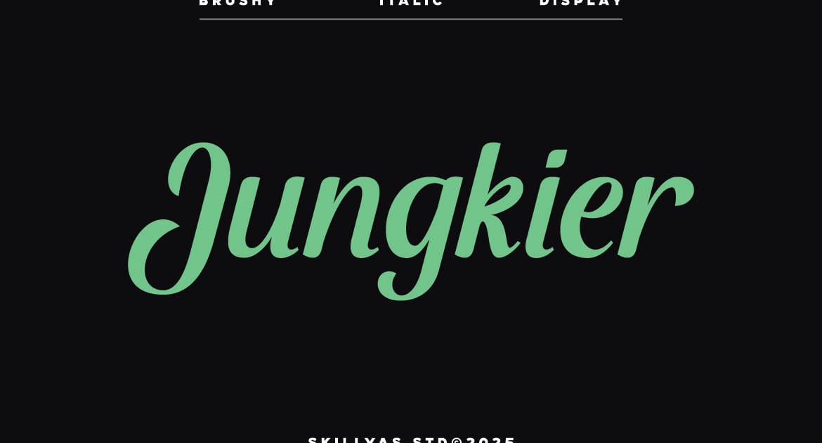 Jungkier 显示手工字体