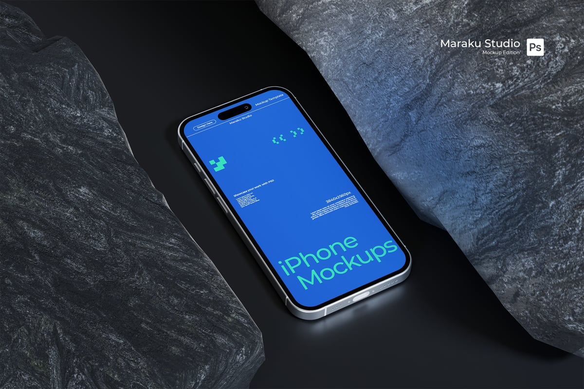 iPhone模型手机样机 (PSD)