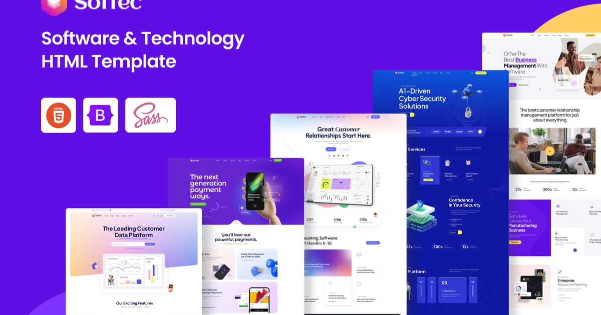 Softec – 软件与技术 HTML 模板