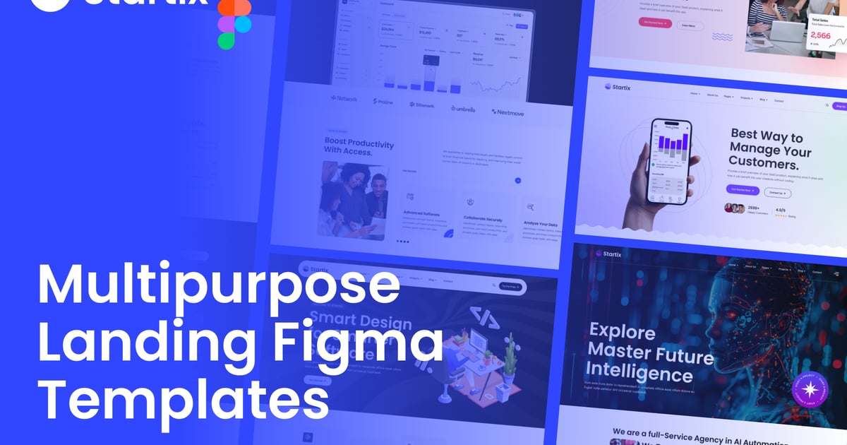 Startix – 多用途 Saas 登陆 Figma 模板