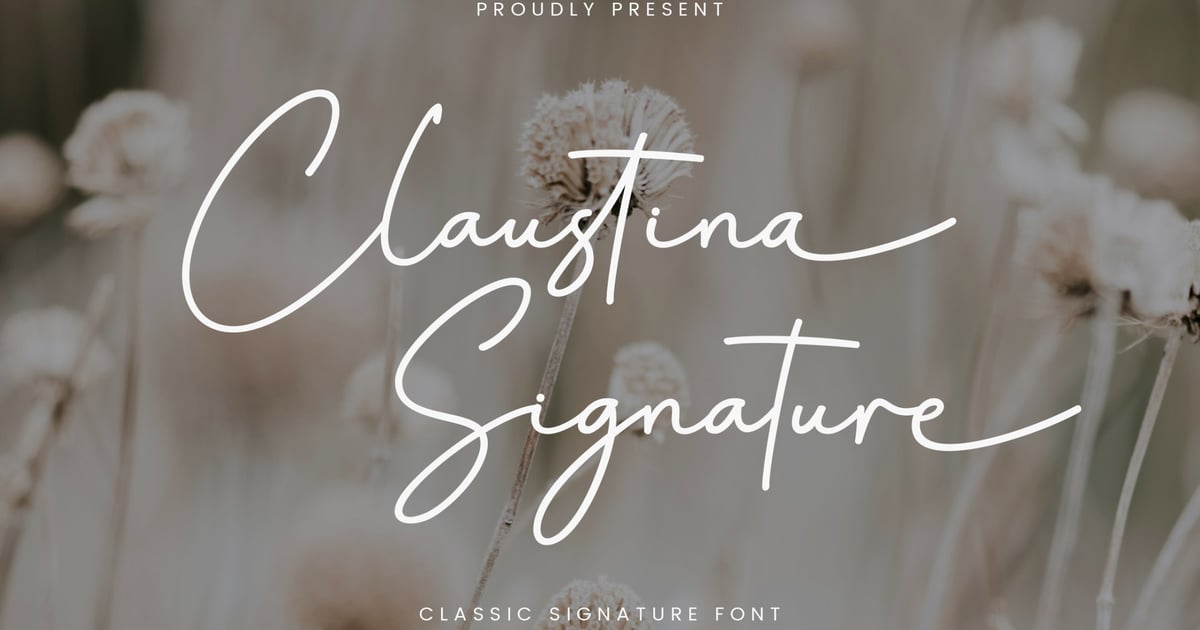 Claustina Signature – 经典签名字体