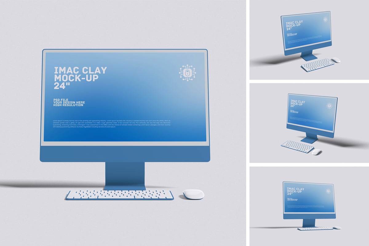 iMac电脑样机 (PSD,PDF)