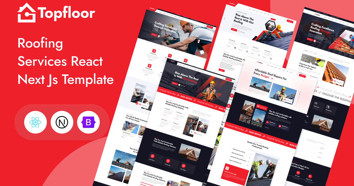 Topfloor – 屋顶服务 React Next Js 模板