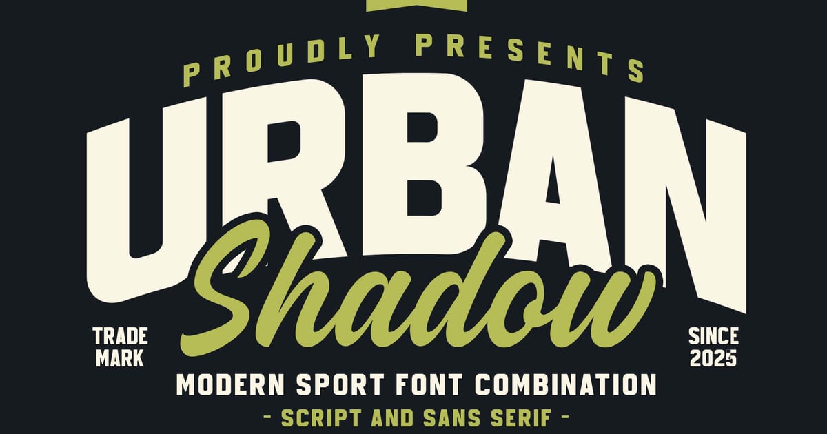 Urban Shadow 现代运动字体组合