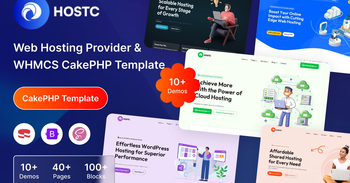 Hostc 网站托管服务提供商 WHMCS CakePHP 模板