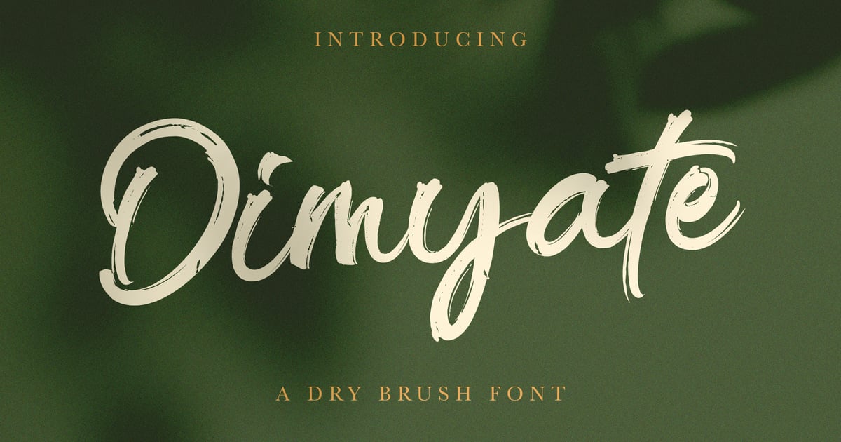 Dimyate –干刷字体