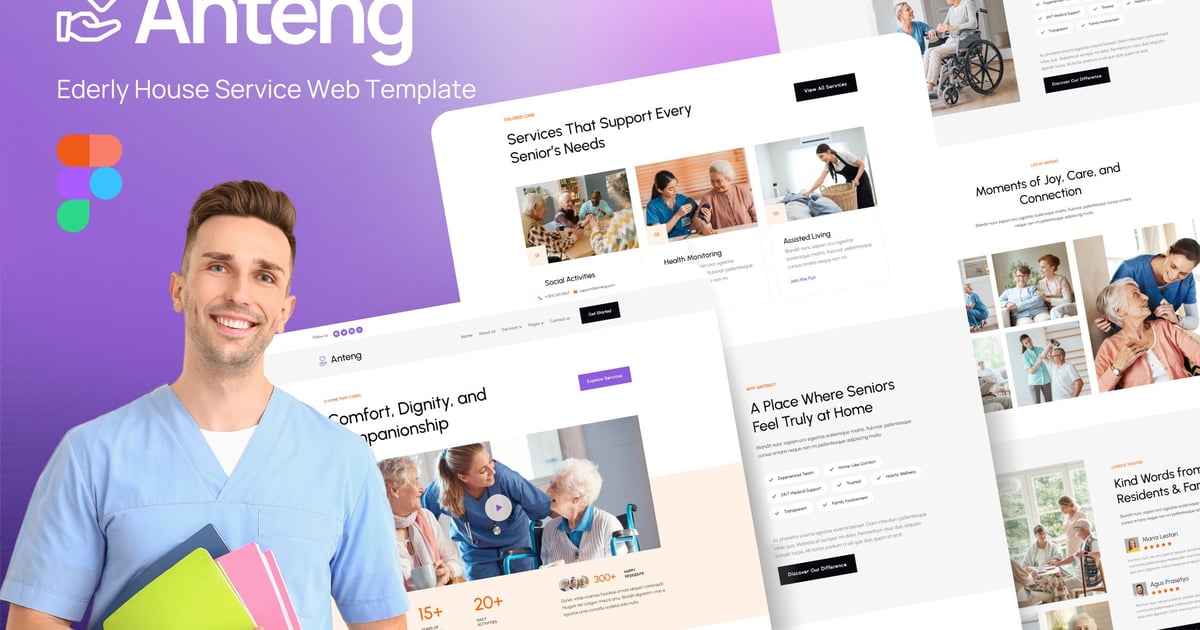 Anteng – Ederly房屋租售服务Figma网页模板