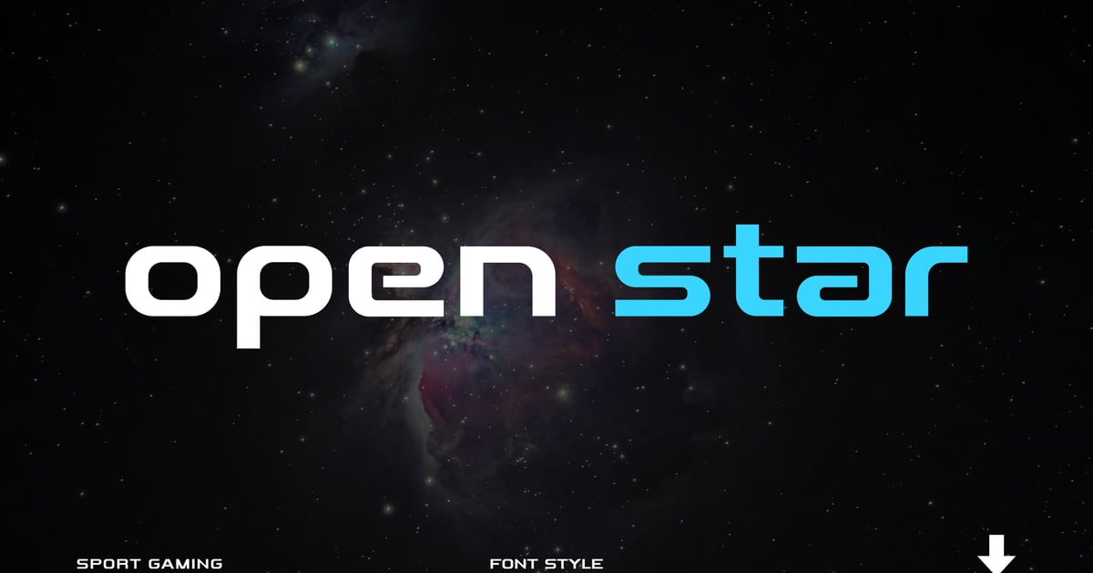 Open Star – 现代显示字体
