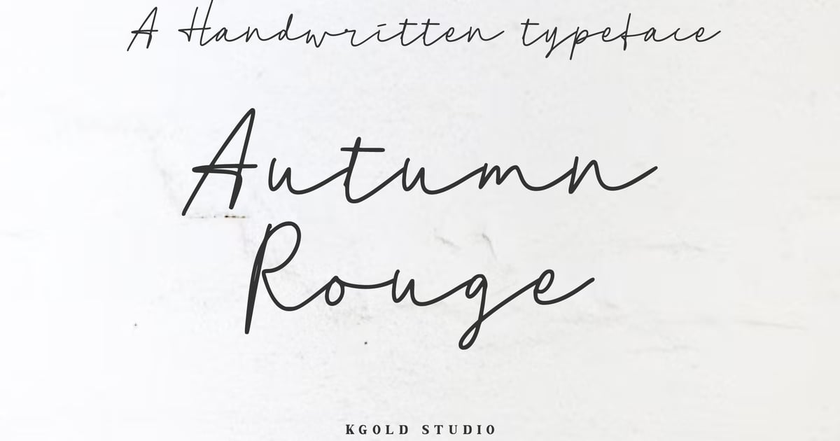 Autumn Rouge手写字体