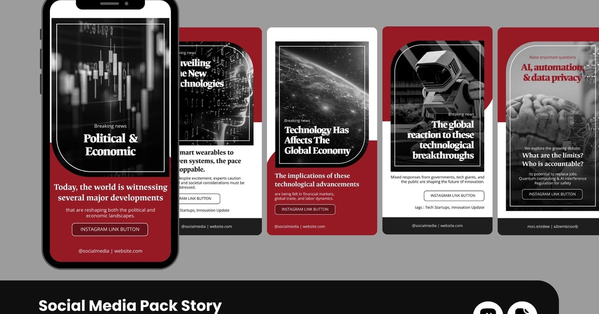 突发新闻简报 – IG Story Pack