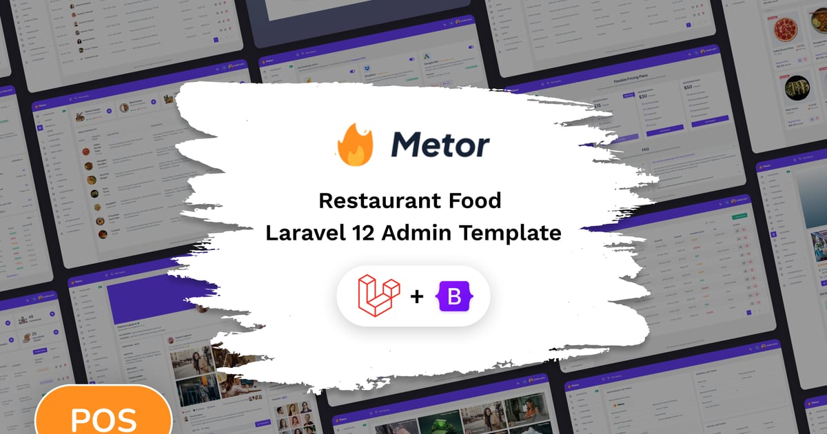 Metor – Laravel POS 餐厅食品管理模板
