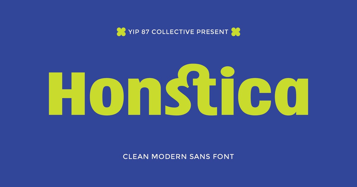 Honstica – 简洁粗体友好型 Sans 徽标字体
