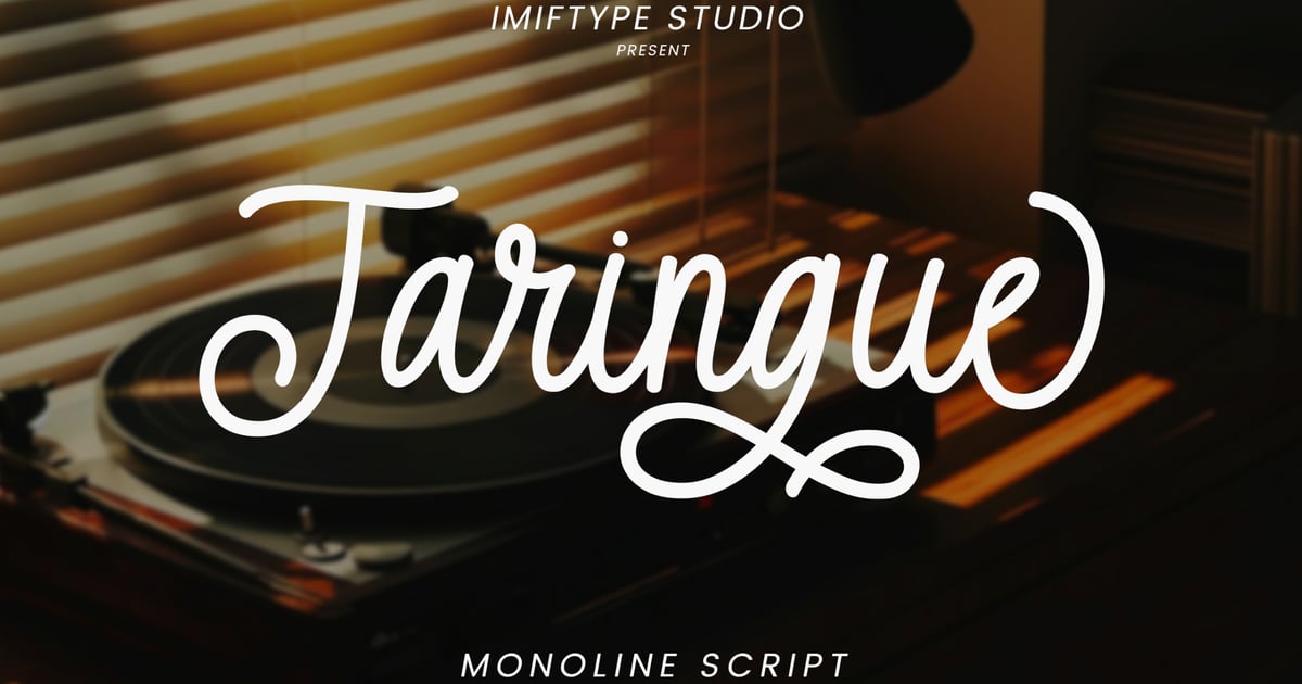 Taringue – 单线脚本字体