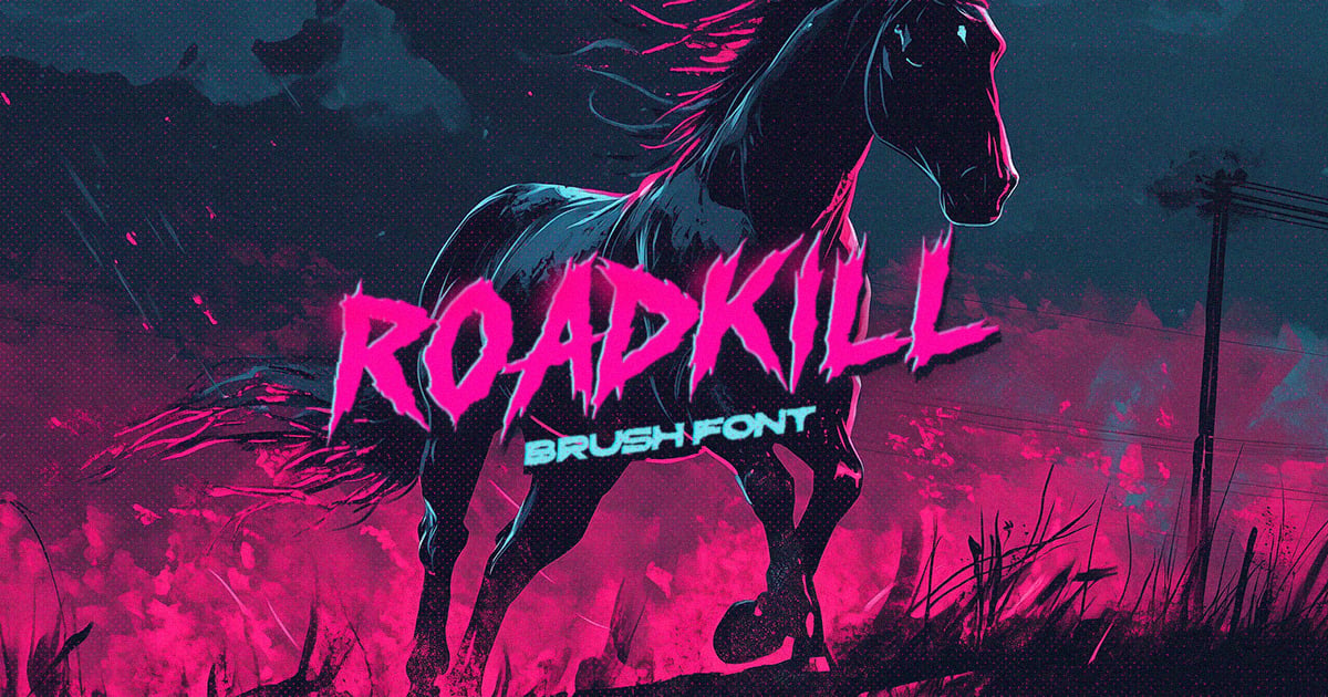 Roadkill – 毛笔字体