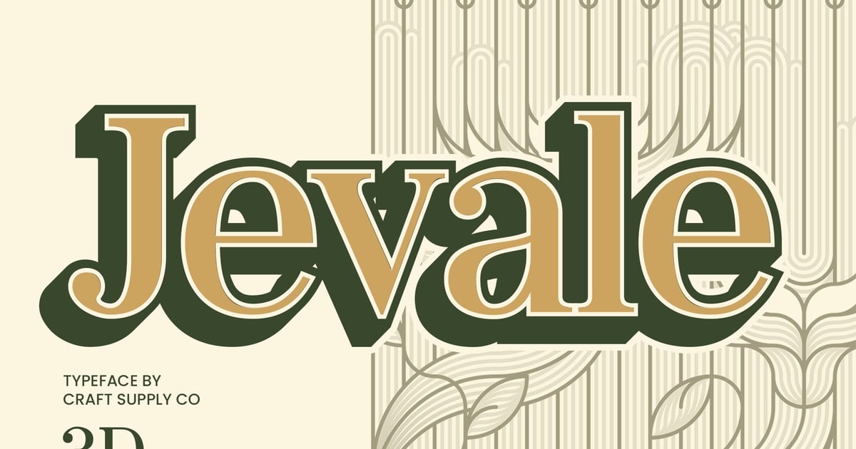 Jevale 3D字体经典衬线字体