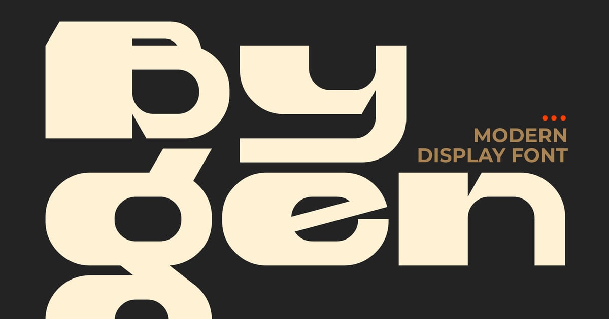 Bygen – 现代显示字体