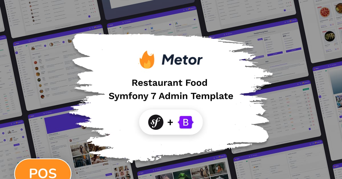 Metor – Symfony 餐厅食品 POS 管理模板