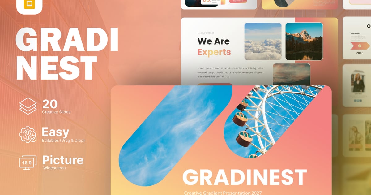 Gradinest – 渐变创意 Google 幻灯片