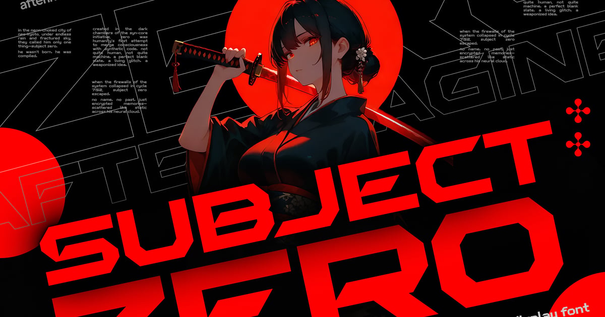 Subject Zero 未来派显示字体