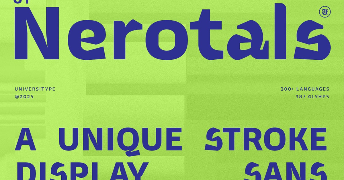 Nerotals – 独特的笔画显示 Sans