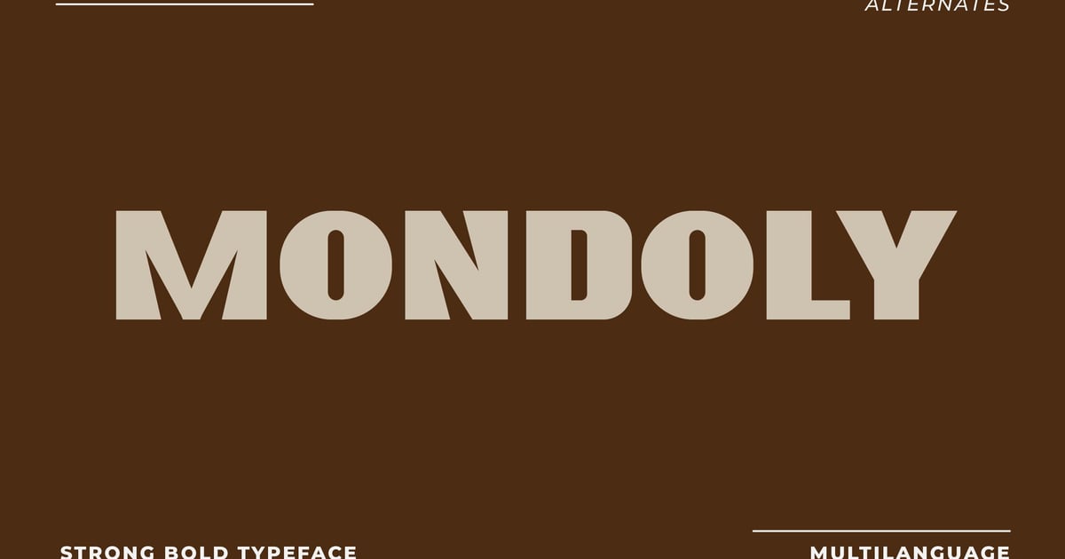 Mondoly Bold Sans字体