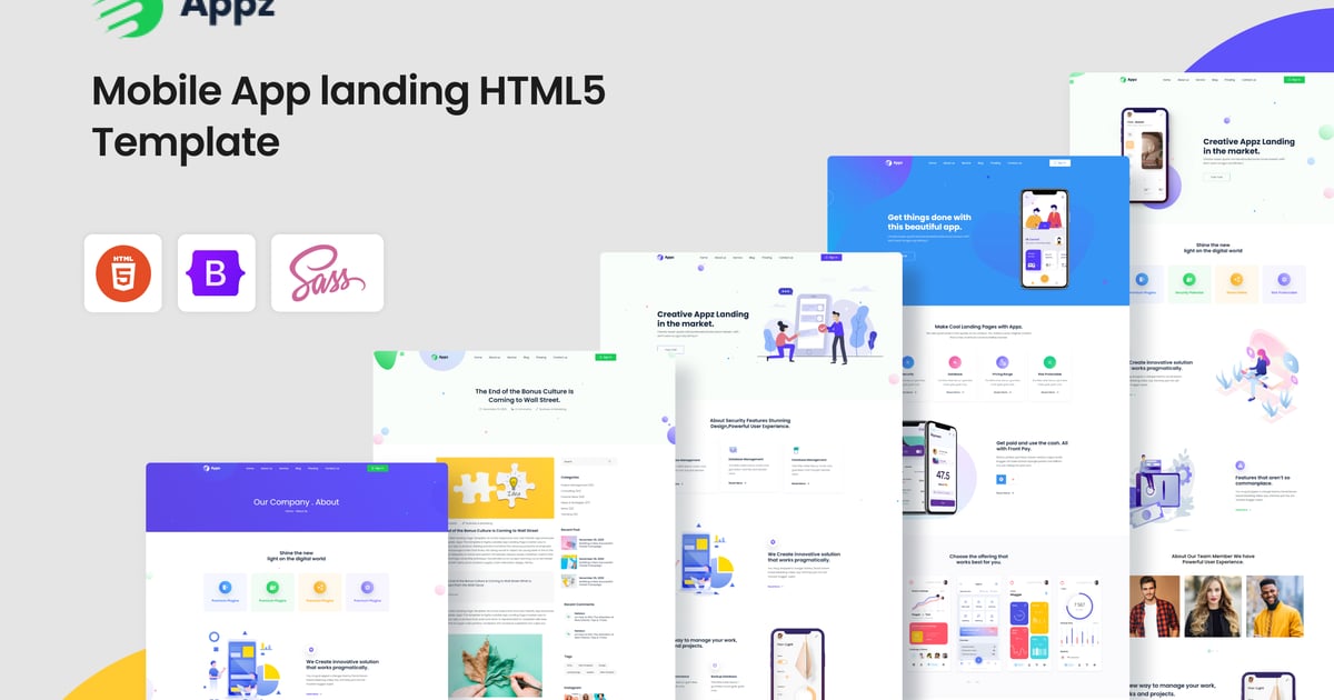 Appz – 移动应用登陆 HTML5 模板