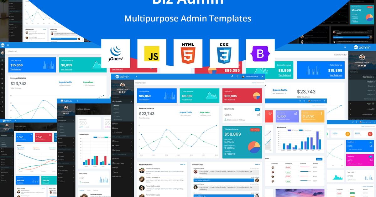 Bizadmin – 多用途 Bootstrap 管理模板