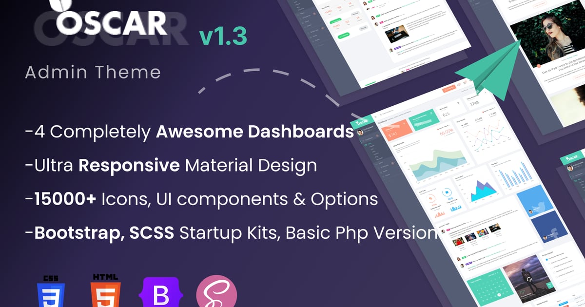 Oscar – HTML Bootstrap 4 管理模板
