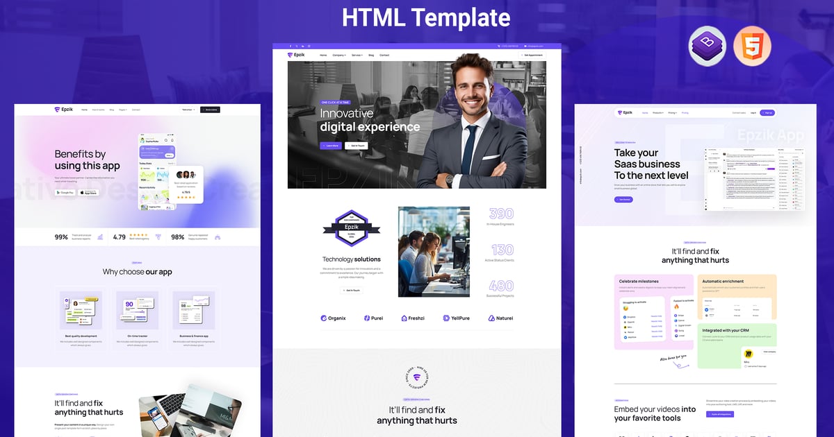 Epzik – 软件和 IT 解决方案 HTML 模板