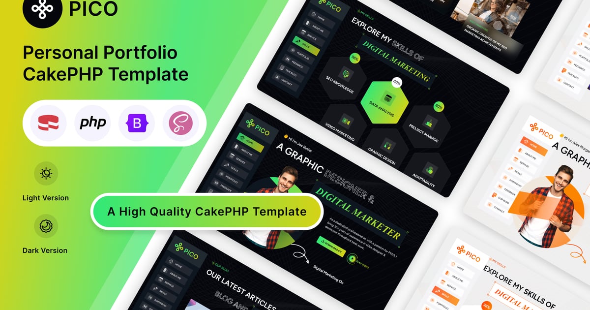Pico – 个人作品集 CakePHP 模板