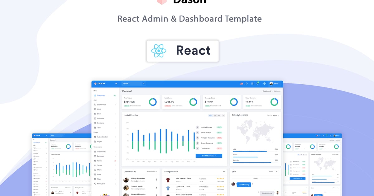 Dason – React 管理与仪表盘模板