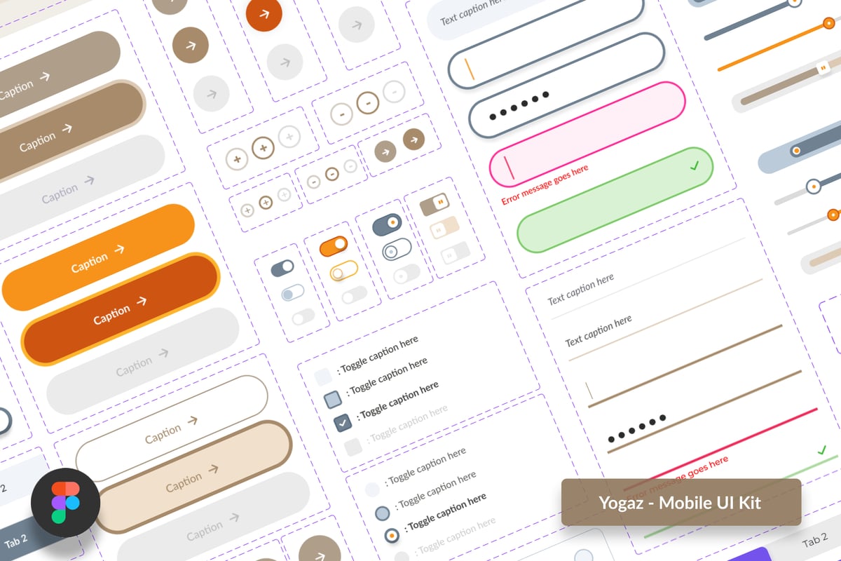 瑜伽 - 移动应用APP UI KIT (FIG)