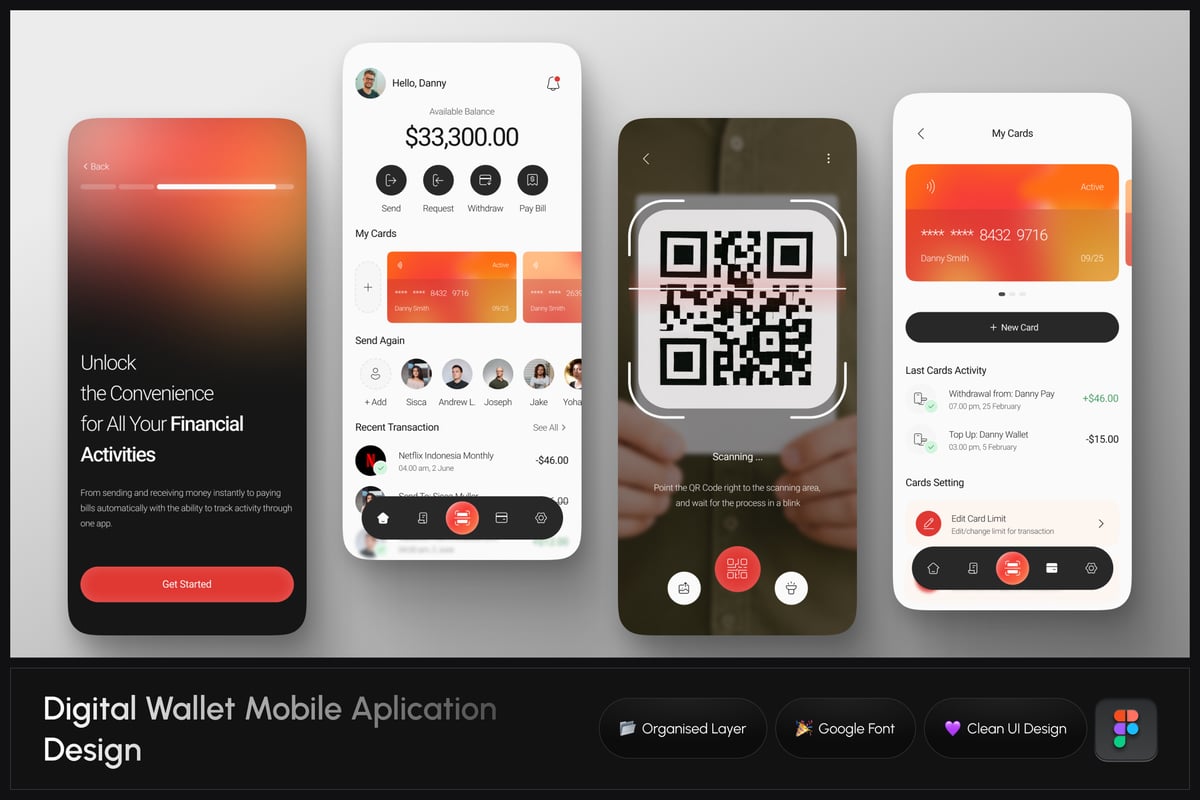 数字钱包移动应用APP UI KIT
