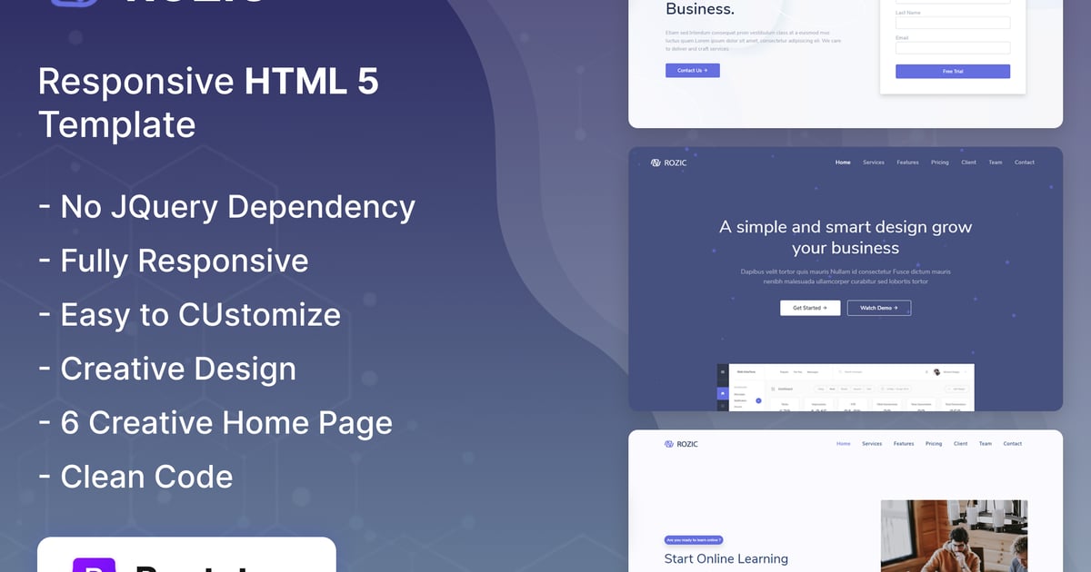 Rozic – 创意 HTML5 模板