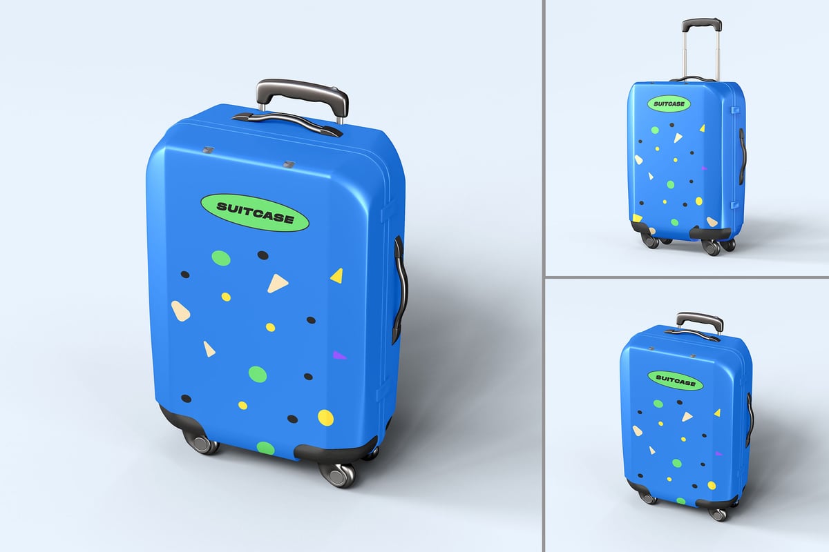 旅行手提箱模型套件样机 (PSD)
