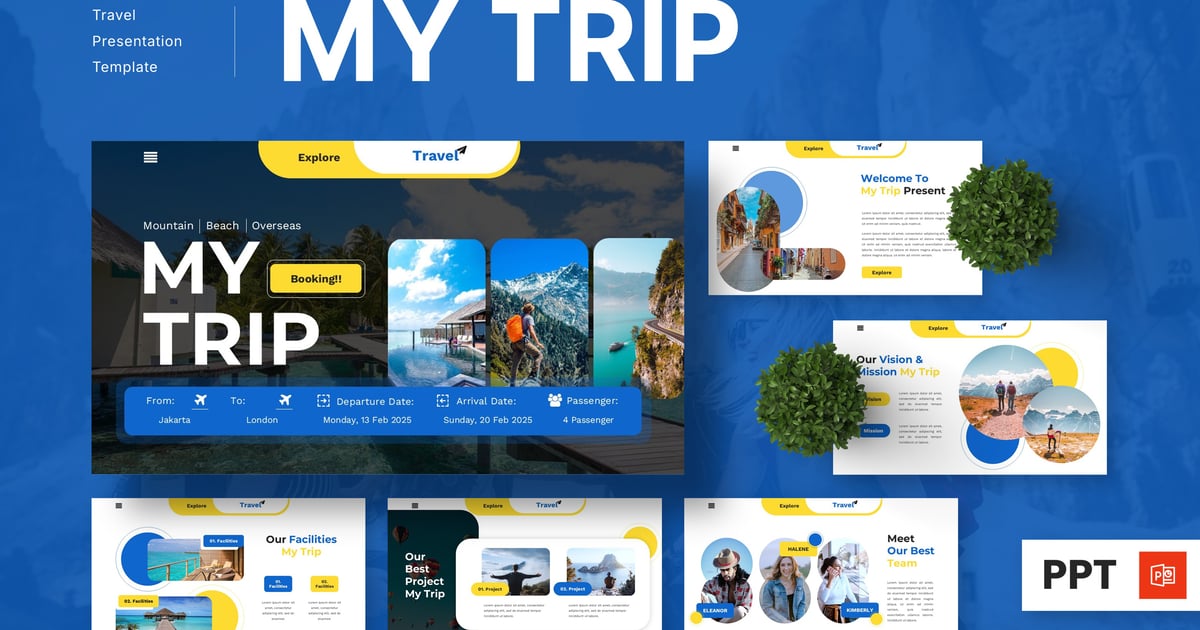 我的旅行 – 旅行 PowerPoint 模板