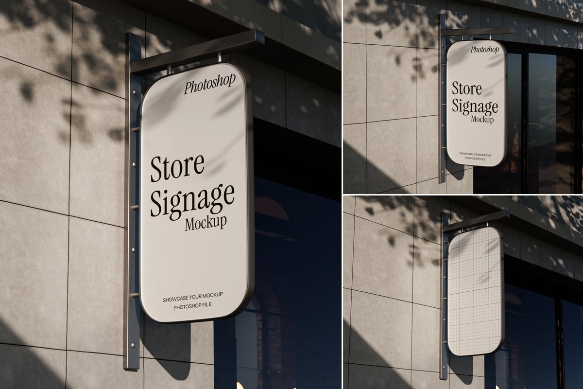 店招标牌模型样机 (PSD)
