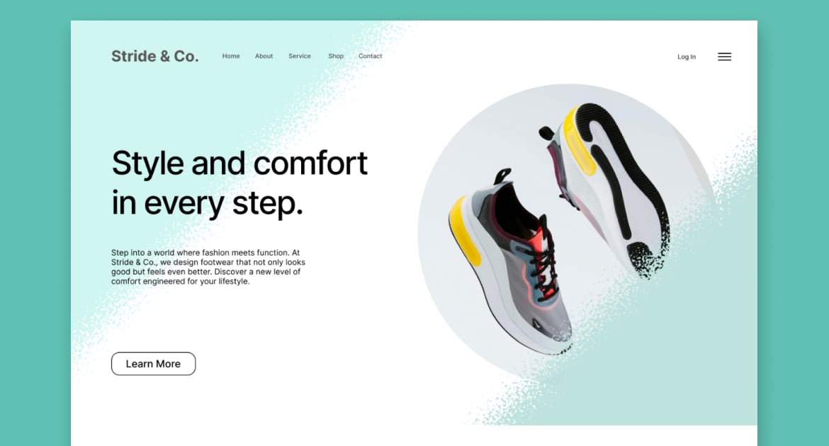 Stride & Co – 鞋类品牌网站模板